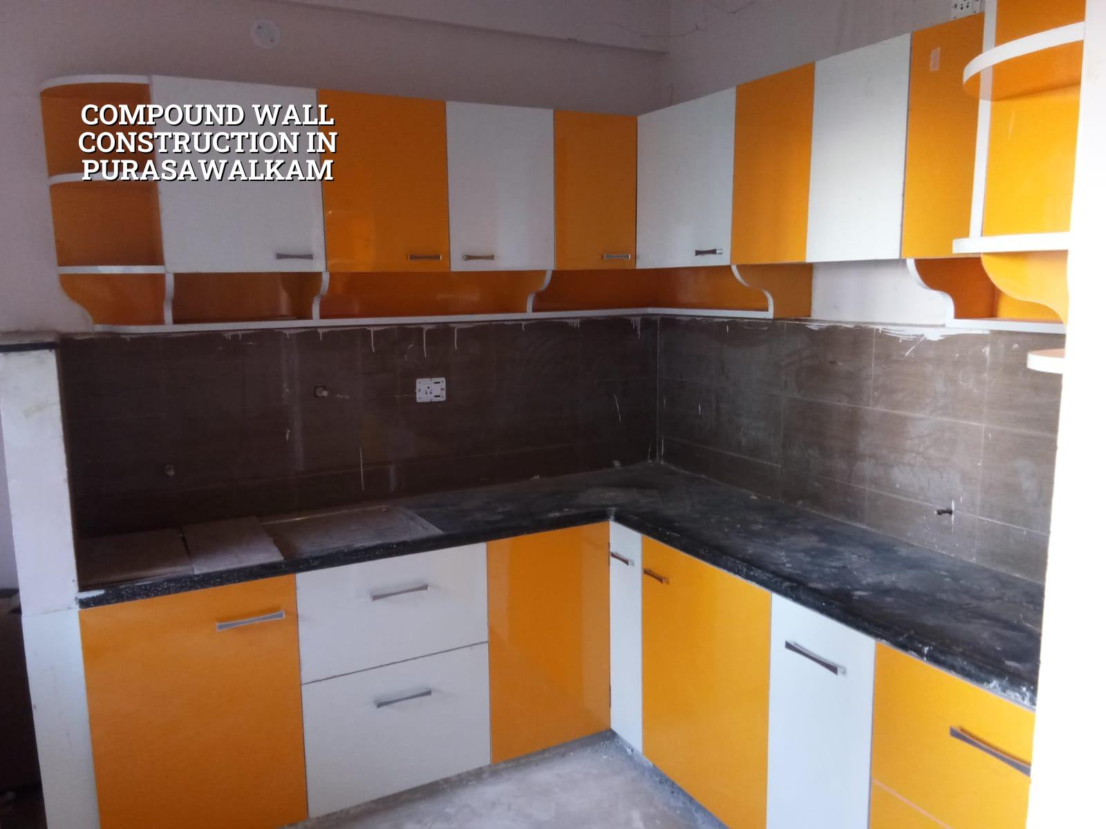 Compound wall construction in Purasawalkam Chennai